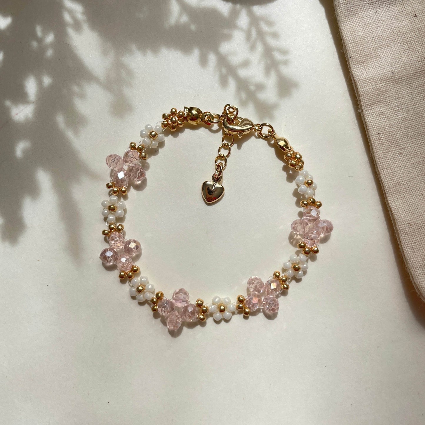 Pink Peony Bracelet - Bijoux Lasotita