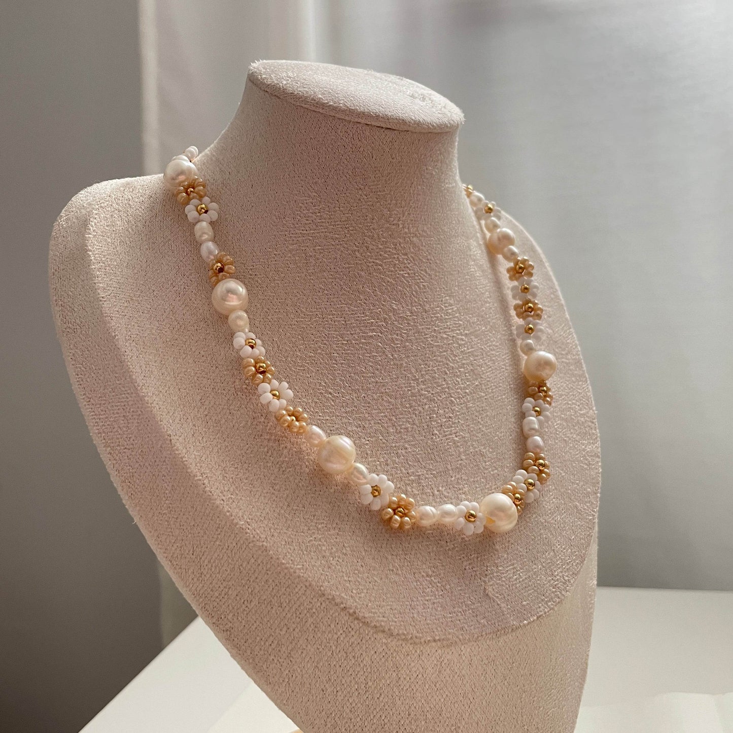 Vanilla pearl Necklace - Bijoux Lasotita