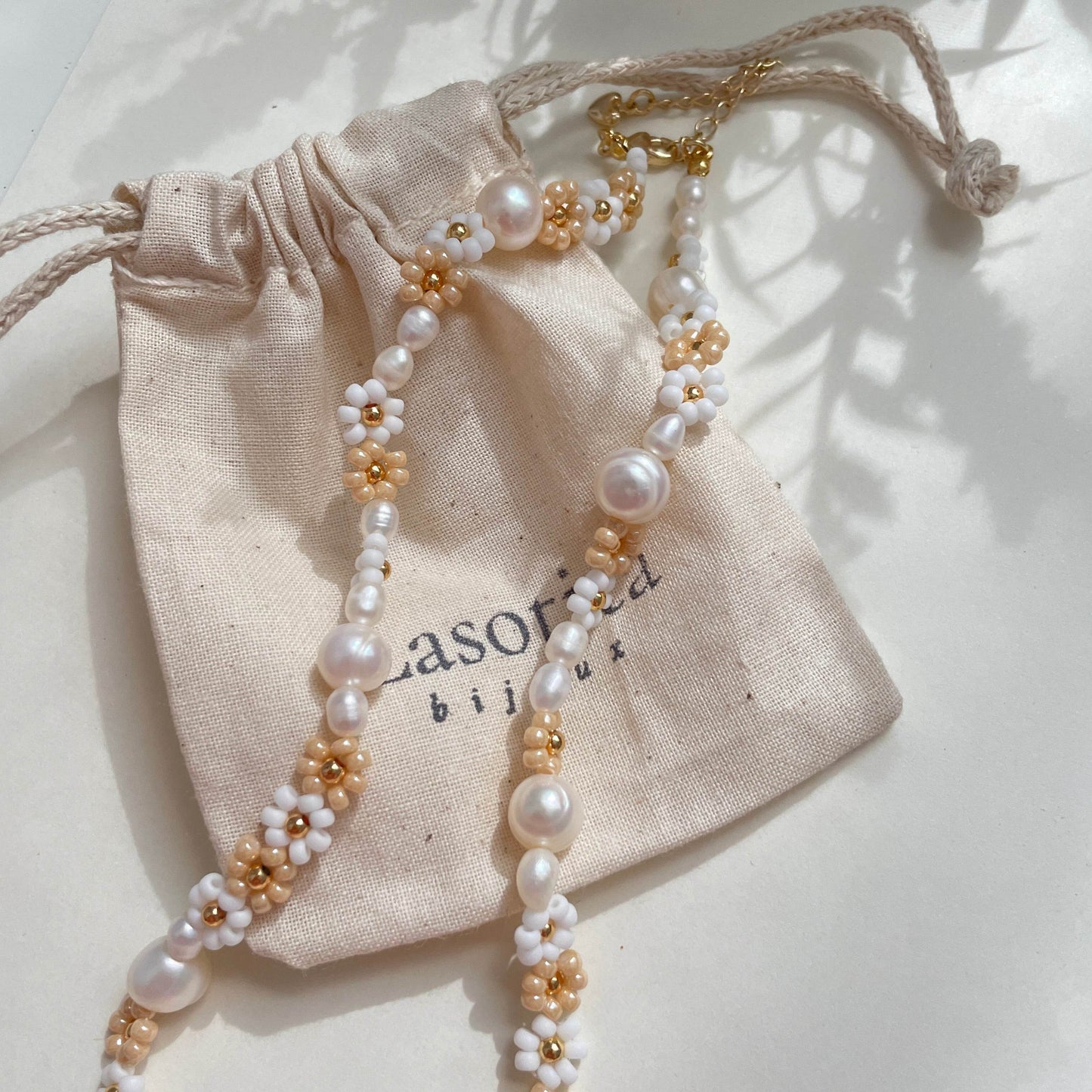 Vanilla pearl Necklace - Bijoux Lasotita