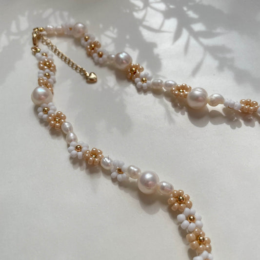 Vanilla pearl Necklace - Bijoux Lasotita