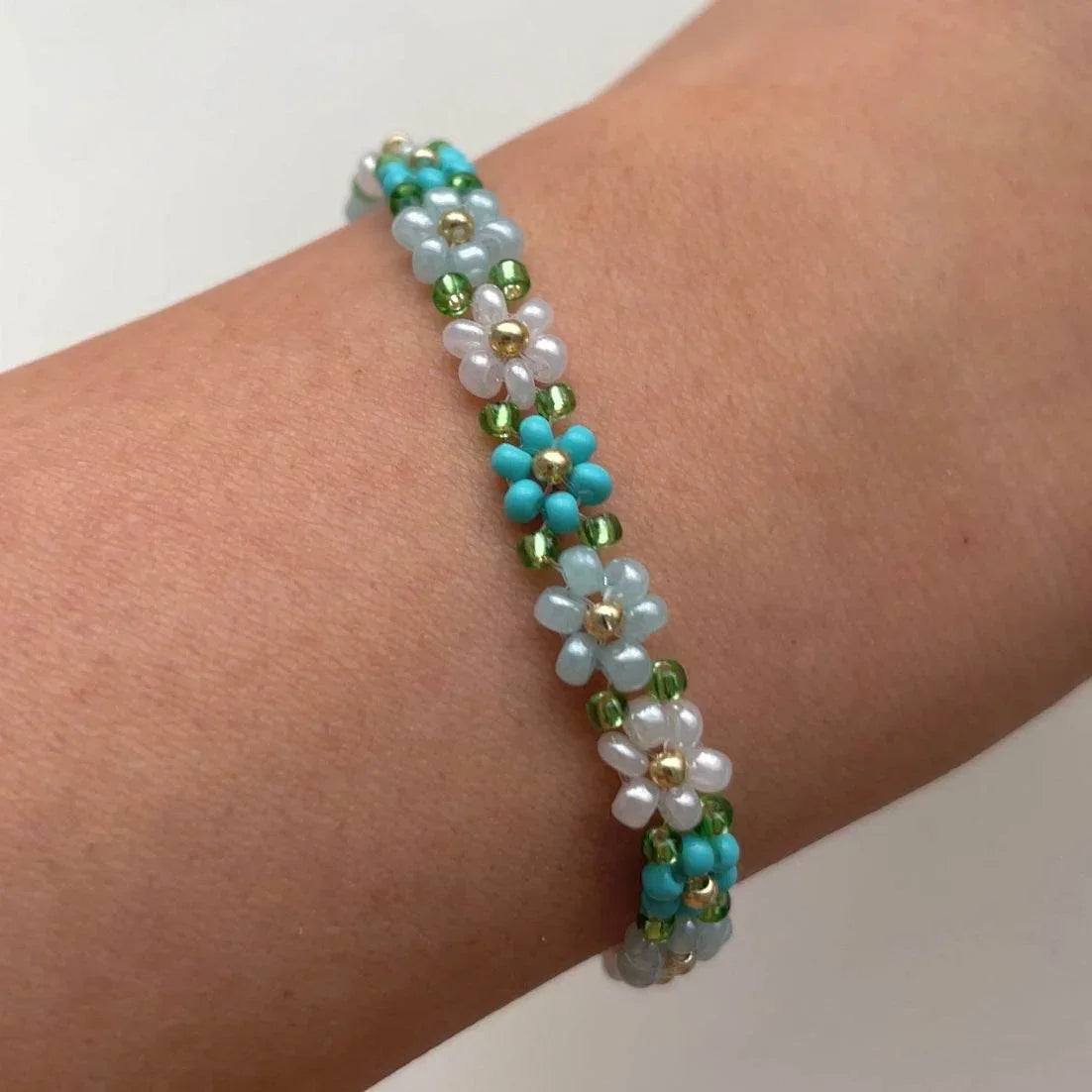 Blue Hibiscus Bracelet - Bijoux Lasotita