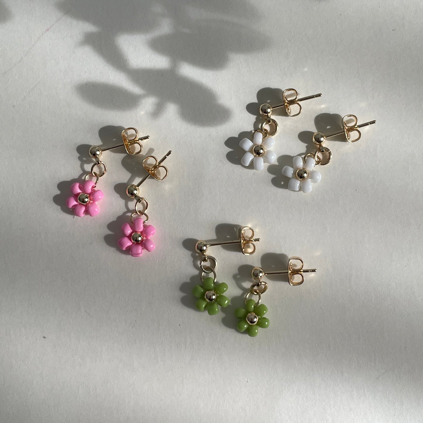 Boucles d'oreilles marguerite